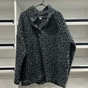 Target Jenni Intimates XXL Grey Black Leopard Pullover Sherpa